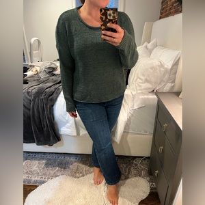 Deep sea green light weight sweater